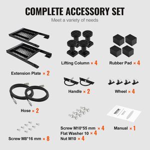 Sollevatore per Auto Portatile in Acciaio al Carbonio ad Alta Resistenza con Capacità di 7.000 LBS, Piastre Allungate e Altezza Massima di 26,8'' - Product Image 6