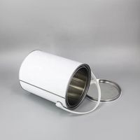 Seau à peinture métallique rond de 4 L en gros pour apprêt et peinture à finition métallique, impression de marque personnalisée
