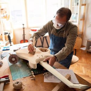 DIY 4-String <b>Electric</b> Bass Guitar <b>Kits</b> IB Style with Mahogany Body Maple Neck and Accessories - Product Image 3