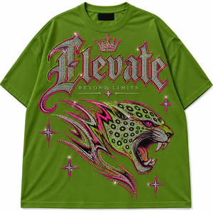 Camiseta Personalizada con Pedrería para Hombre, Camiseta Gráfica Oversize con Cristales, Fabricante de Camisetas de Moda Urbana - Product Image 6