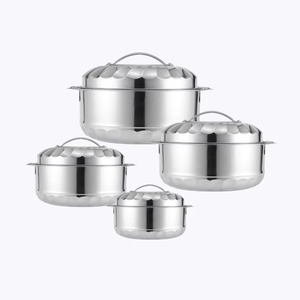 Cazuela de Acero Premium de Alta Calidad Hecha a Mano con Tapa, Calentador de Alimentos de Lujo para Hotel y Restaurante, de la India - Product Image 4