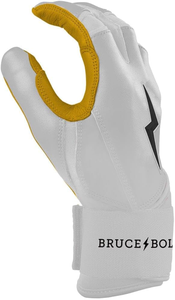 Custom Logo Design Premium Split Leather Durable Lightweight Baseball Batting Gloves <b>Snap</b> Closure Professional Bruce Bolt - Product Image 3