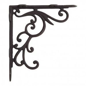 Elegant Iron Shelf Bracket For Decorative <b>Wall</b> <b>Shelving</b> Enhancing Home Interior With Subtle Metal Accent - Product Image 3