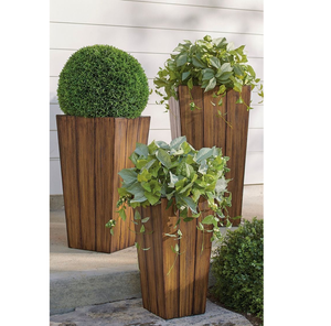Maceta de madera ecológica, 3 piezas en diferentes tamaños, maceta de madera personalizada en oferta - Product Image 1