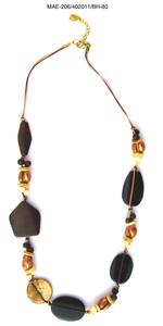 Collier ethnique à maillons perlés en os, breloques en forme de cœur, perles d'os colorées, bijoux de mode unisexe multi-brins, idéal pour les fêtes hindoues - Product Image 3