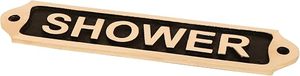 Luxury Brass Shower Door Sign <b>Plate</b> Vintage Bathroom Wall Plaque Decorative Room <b>Name</b> Sign - Product Image 4