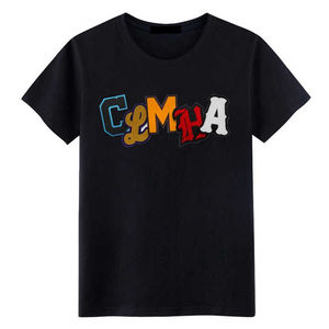 Camisetas de Hombre con Bordado Chenille Personalizado, Nueva Moda, Transpirables, Resistentes, Estilo Ringer, Color Sólido, Ropa Casual, Gran Venta - Product Image 1