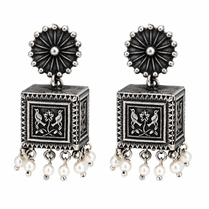 Proveedor Confiable de Pendientes Colgantes de Plata Antigua con Bisel de Estilo Bohemio para Parejas, Regalo para Mujer, Directo de Fábrica - Product Image 1