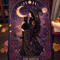 Grand carnet fait main en cuir véritable imprimé sorcellerie, Grimoire de la Lune, Livre de sorts, 400 pages, 8x6 pouces