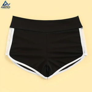 Producto de Moda, Pantalones Cortos de Mujer Ecológicos con Costuras de Red, Transpirables, con Cintura Elástica, para Descansar en Casa - Product Image 1