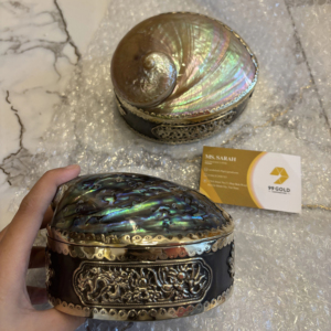 กล่องเก็บเครื่องประดับหรูหราจากเปลือกหอยมุกพร้อมพื้นผิวเปลือกหอยสีรุ้ง ของขวัญจากเวียดนาม - Product Image 1