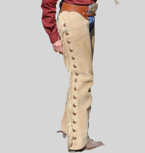 Chaps Vaqueros de Cuero Genuino Premium para Mujer, Duraderos y Cómodos, Ajuste Ajustable, Hechos a Mano para Equitación y Rodeo, Transpirables - Product Image 1