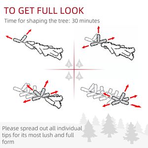 Albero di Natale Artificiale a Forma di Matita Non Illuminato, 2,4 Metri, con 618 Punte Realistiche, Base in Plastica, Verde - Product Image 5