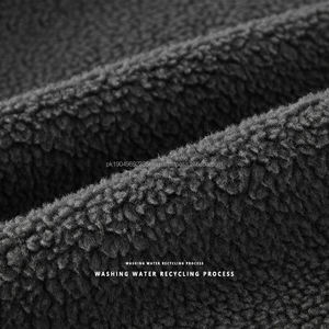 BE251 Custom Logo Knit Cotton <b>Sherpa</b> <b>Fleece</b> Male Tracksuit Jacket <b>Mens</b> Full Zip Up <b>Hoodie</b> Two Piece Pants Hoodies Set - Product Image 3