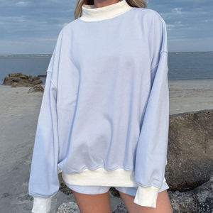 Sudadera Blanca Personalizada con Logotipo para Mujer, Sudadera Holgada de Forro Polar, Informal, para Invierno, Estilo Urbano - Product Image 4