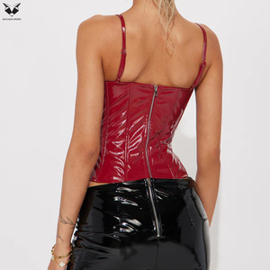 Red Color Sleeveless OEM ODM Service Unique Design Best Supplier Latest Style Medium Control Corset Shapewear for Women - Product Image 3