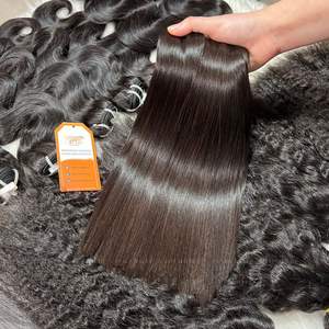 Cuticle Aligned Silky Weft Hair Super Double Drawn Raw Vietnamese Straight Hair Extensions Length 10 <b>12</b>" Grade 12A Available - Product Image 6