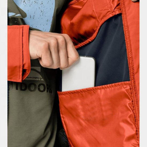 Veste imperméable à capuche pour homme, style sportif, en polyester, pour l'hiver et les activités de plein air - Product Image 4