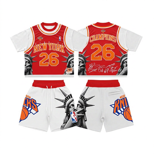 Ensemble de maillot de sport pour homme, noir, imprimé par sublimation, tenue de basket-ball, short en maille respirant pour l'été - Product Image 6