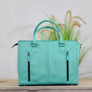 Wholesale Factory Direct Vintage Genuine Leather Shoulder Handbag Women Natural Cowhide Square <b>ZIP</b> Closure Wristlet <b>Wallet</b> Set - Product Image 2