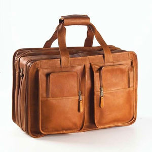 Nueva Bolsa de Viaje Plegable de Lujo con Logotipo Personalizado para Gimnasio y Trajes Unisex, con Cierre de Cuero, LTB-0171 - Product Image 1