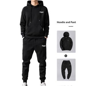 Nouvel ensemble de survêtement noir personnalisé pour homme, respirant, écologique, léger, extensible, en polyester et coton de haute qualité - Product Image 4