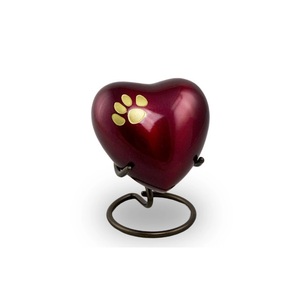 Urna de Metal con Corazón Azul Grabado, Mini Urna Conmemorativa para Cenizas de Perros y Gatos, Productos Funerarios al por Mayor - Product Image 6