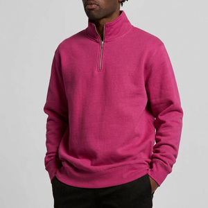 Sweat-shirt à col zippé personnalisé en coton épais, style streetwear, vêtements à marque privée pour les marques de vêtements et les détaillants - Product Image 3