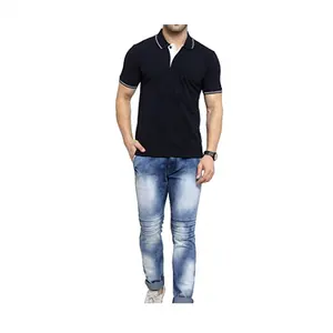 Camiseta Polo negra para hombre, de buena calidad, a la moda, hecha con Material auténtico, disponible a los mejores precios