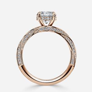 Igi Certified Cvd HPHT Lab Grown 14K 18K Anillo de boda de oro sólido Corte de princesa de alta calidad para mujeres y hombres para fiestas - Product Image 5