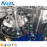 Ligne de production automatique 3-en-1 à grande vitesse pour bouteille en verre de jus de citron orange eau pétillante 500ml capacité boisson