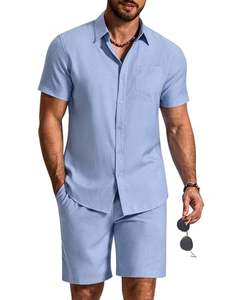 Costume d'été deux pièces pour homme, short en tissu léger, ne s'encombre pas malgré les températures élevées, sur mesure - Product Image 3