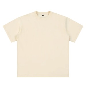 เสื้อยืดคอกลมแขนสั้นทรงปกติสีเบจสำหรับผู้ชาย ผ้าฝ้ายเจอร์ซีย์ 100% สไตล์ลำลอง สีพื้น พิมพ์ลายดิจิทัล ระบายอากาศได้ดี - Product Image 1