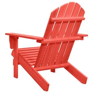 Sedia Adirondack in legno massello di abete per Patio di colore rosso - Product Image 4
