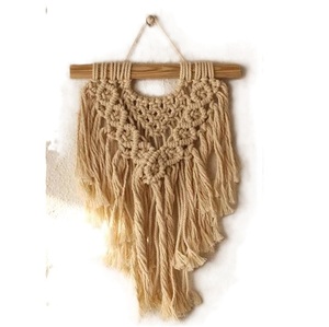 Decoración de Pared de Macramé Tejida a Mano, Estilo Rústico con Hojas, para Oficina u Hogar, Venta al Por Mayor Directa de Fábrica, Económica - Product Image 2