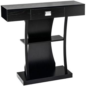 Entryway Living Room <b>Console</b> Table with Drawer and 2 Tier Shelves - Product Image 1