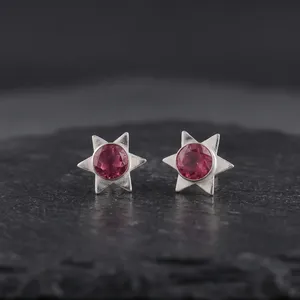 Nuevos Pendientes de Turmalina Oink Hechos a Mano por Diseñadores 2026, Joyería en Plata de Ley 925 para Mujeres y Niñas - Product Image 2