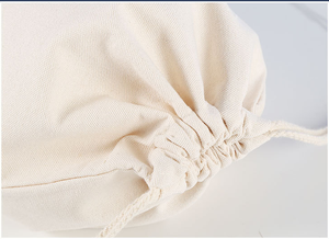 Sacs en coton imprimé avec cordon de serrage réglable, pochettes en mousseline tissée écologiques et lavables, différentes tailles - Product Image 3