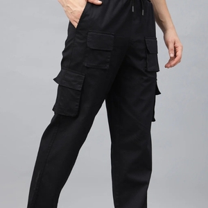 Pantalones de hombre de corte recto a la moda, pantalones casuales cómodos para hombre, pantalones de poliéster para gimnasio, para uso deportivo y casual. - Product Image 1