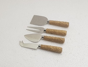 Good Quality Wooden <b>Gold</b> Concrete Flatware Cutlery Fork Set Handcrafted Designer Handle <b>Kitchen</b> Gadgets Cheese Cutting Tools - Product Image 3