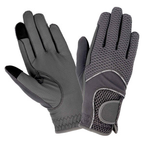 Custom Summer Leather Horse Riding <b>Gloves</b> <b>with</b> Hand <b>Grips</b> Non-Slip Breathable Adjustable Wrist Strap Full Finger Design Unisex - Product Image 3