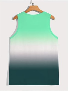 Custom Tie Dye Men's Tank Top Streetwear Fashion Sleeveless Shirt 100% Cotton OEM Factory - Product Image 4