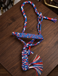 Premium Braided Rope Horse Halter Blue Red White Durable <b>PP</b> Comfortable Rub International Equestrian Training Halter Wholesale - Product Image 4
