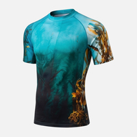 Maillot de bain Rash Guard UPF 50+ à manches courtes, séchage rapide, protection solaire, vente en gros
