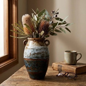 High Standard Quality Handmade <b>Ceramic</b> <b>Vase</b> Rustic Style Crackled Glaze Tabletop Decor 16-24 Inches - Product Image 1
