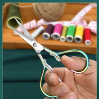 Nouvelles Ciseaux de Broderie Professionnels en Acier Inoxydable à Lame Courbée pour Cuticules, Ciseaux de Couture Droitiers