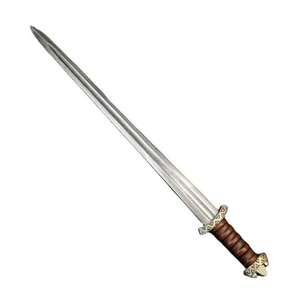 Espada Vikinga Personalizable de Acero Inoxidable, Espada de Acero Real con Funda de Cuero, Espada de Acero Real, Espada de Damasco - Product Image 4