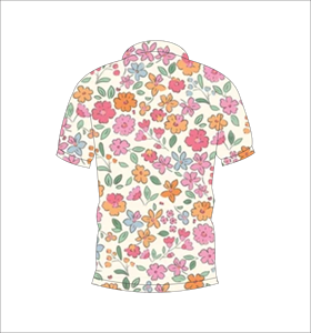 เสื้อโปโลพิมพ์ลายดอกไม้สำหรับผู้ชาย แขนสั้น สวมใส่สบาย เหมาะสำหรับฤดูร้อน เล่นกอล์ฟ น้ำหนักเบา มีปก แฟชั่น - Product Image 6