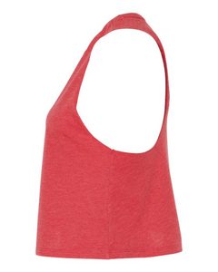 Débardeur court rouge sans manches pour femme avec logo personnalisé, tricoté, uni, décontracté, col rond - Product Image 2
