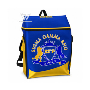 Wholesale Custom Sigma Gamma Rho Sorority Clothing Sublimated <b>College</b> Backpack Strap Handle Corduroy Polyester School Travel - Product Image 1